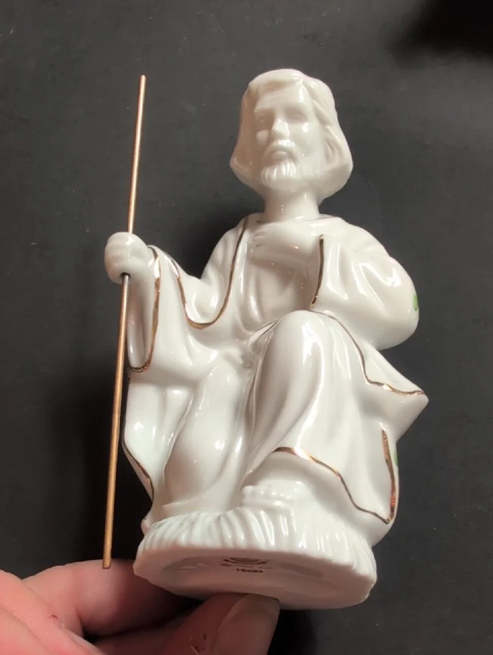 Lefton China 3 Piece Shamrock  Nativity Set